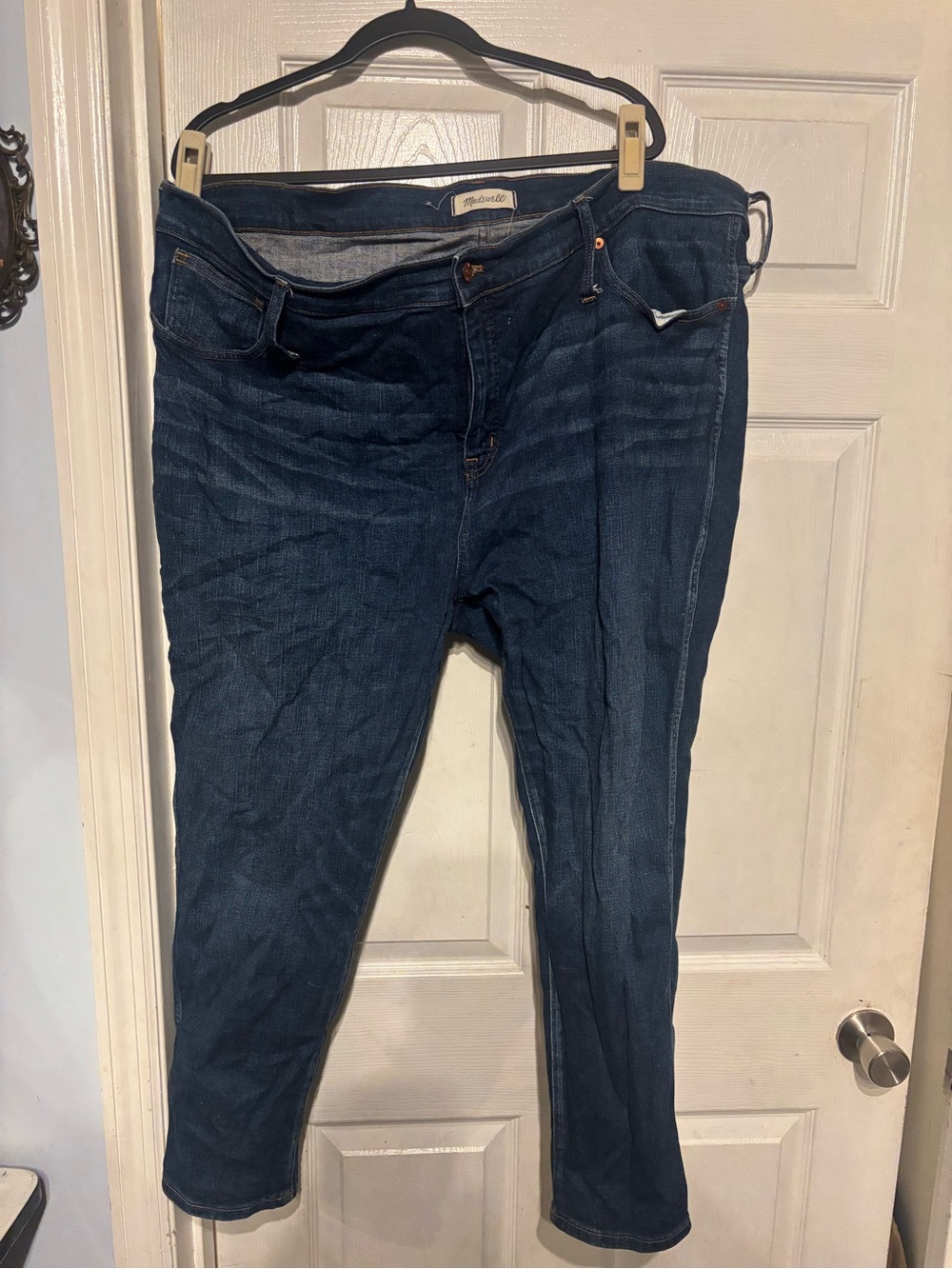 Madewell Dark Indigo Straight Leg Jeans
